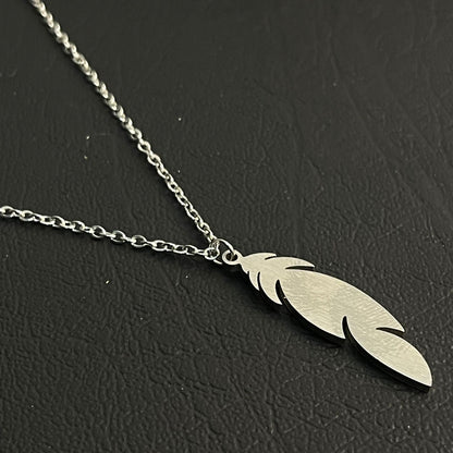 Minimal Feather Pendant For Men/Women