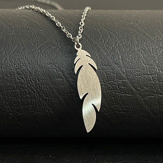 Minimal Feather Pendant For Men/Women