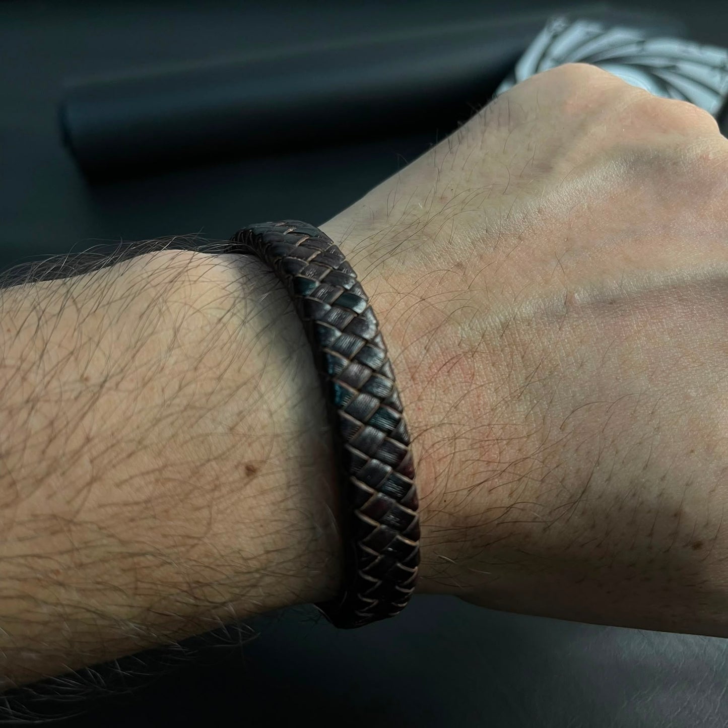 Trail Knot Brown Leather Bracelet For Men