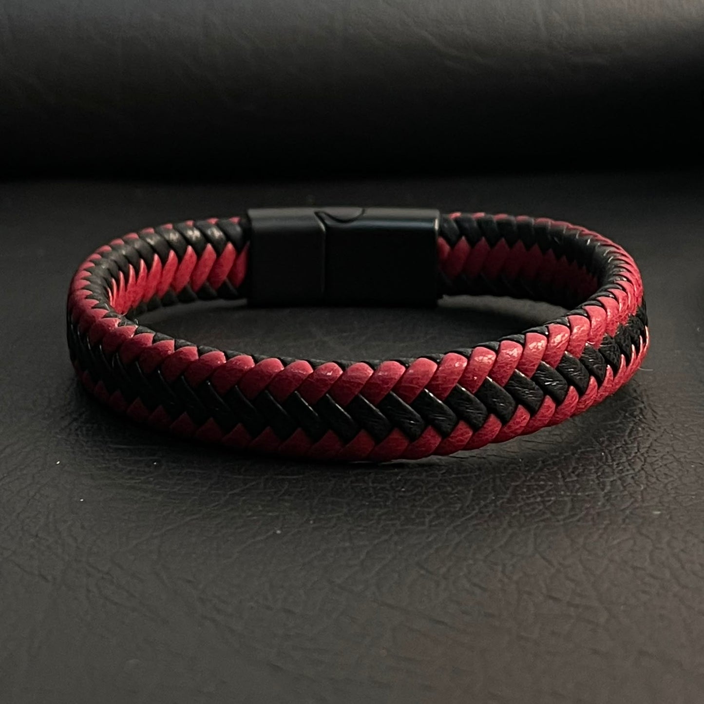 Smooth Wrap Red Leather Bracelet