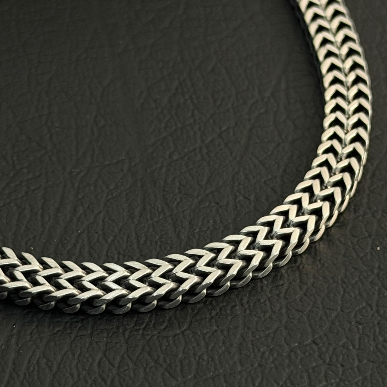 Premium Antique Silver Foxtail Neck Chain For Men