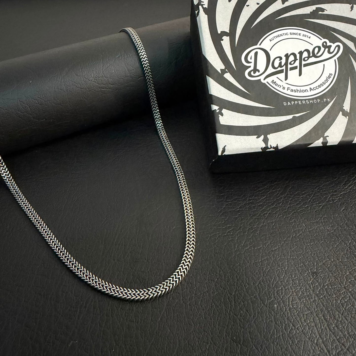 Premium Antique Silver Foxtail Neck Chain For Men 3mm