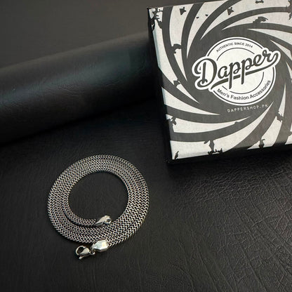 Premium Antique Silver Foxtail Neck Chain For Men 3mm