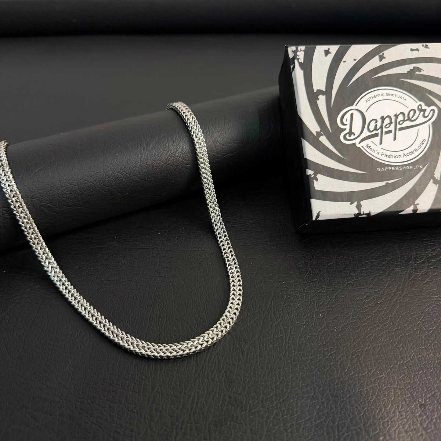 Premium Silver Foxtail Neck Chain For Men