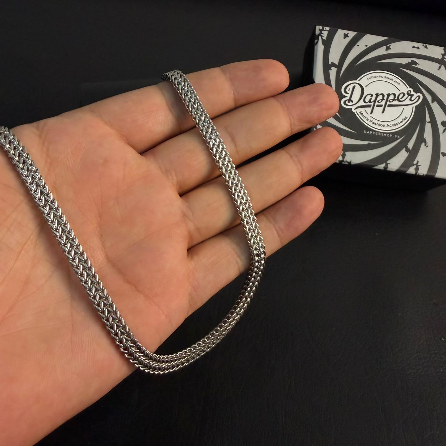Premium Silver Foxtail Neck Chain For Men