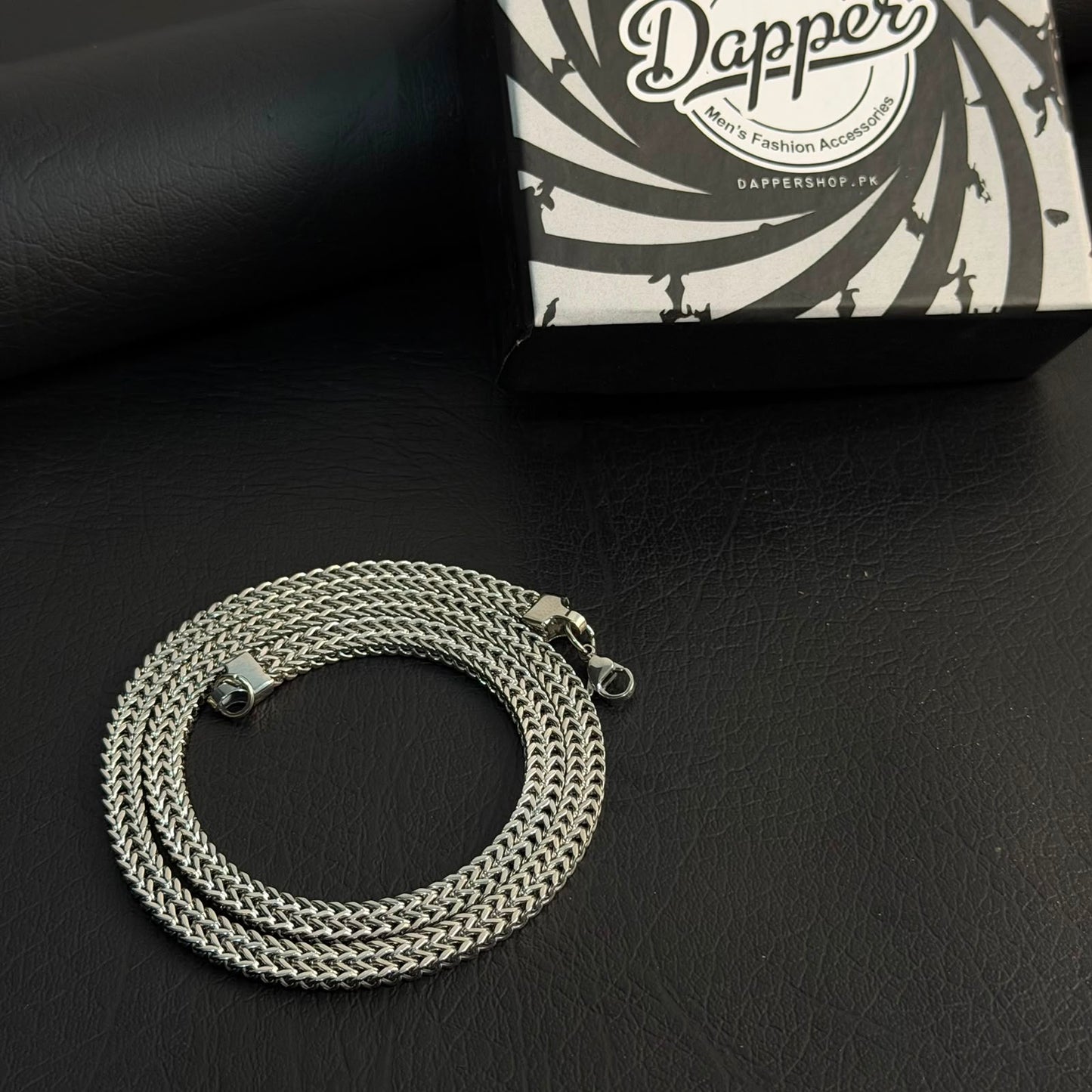 Premium Silver Foxtail Neck Chain For Men