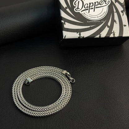 Premium Silver Foxtail Neck Chain For Men
