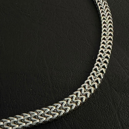 Premium Silver Foxtail Neck Chain For Men