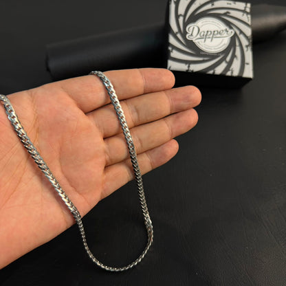 5mm Silver Italian Curb Link Neck Chain For Men