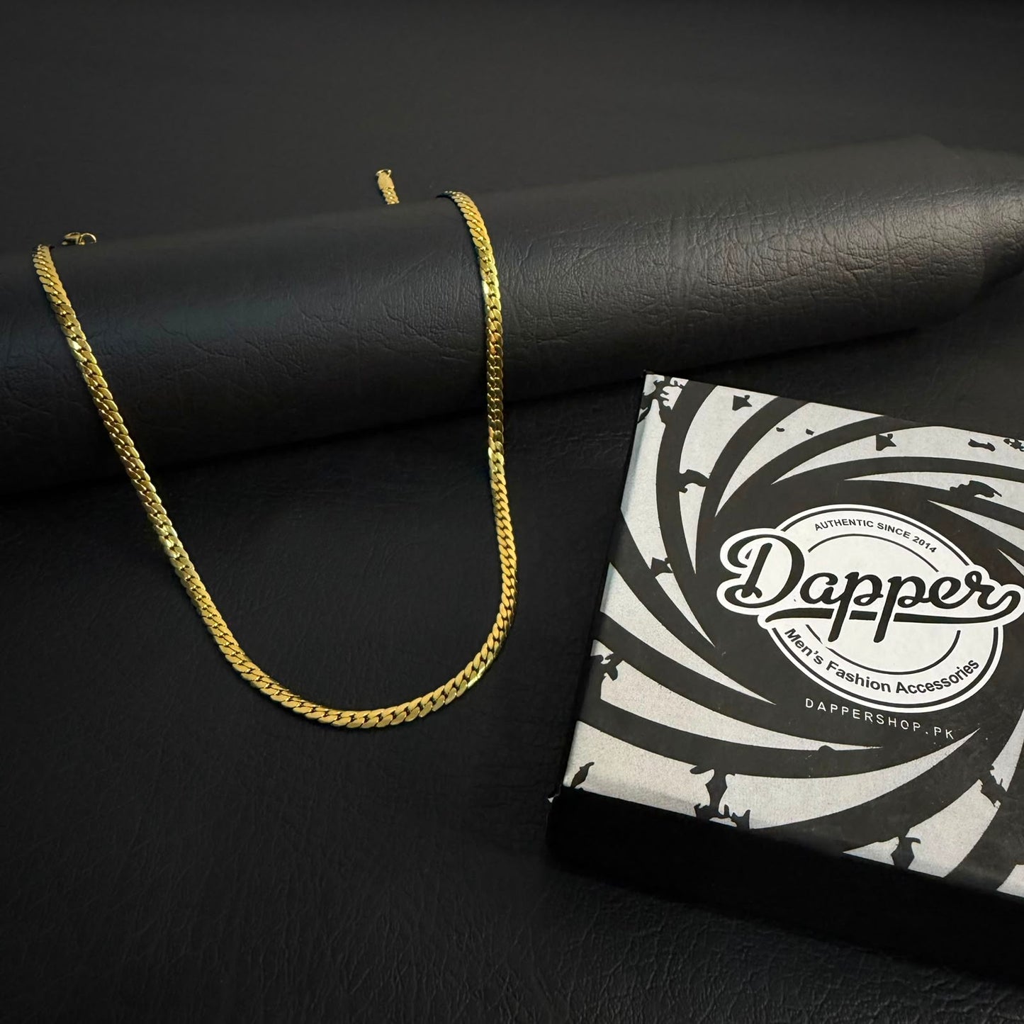 3mm Golden Italian Curb Link Neck Chain For Men
