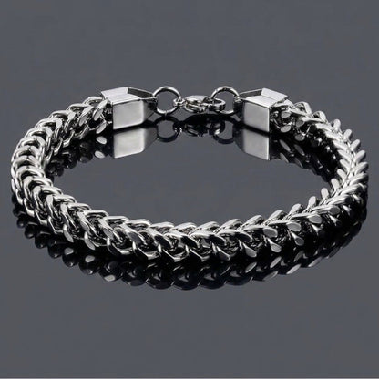 316-Stainless Steel Franco Chain Bracelet – Silver