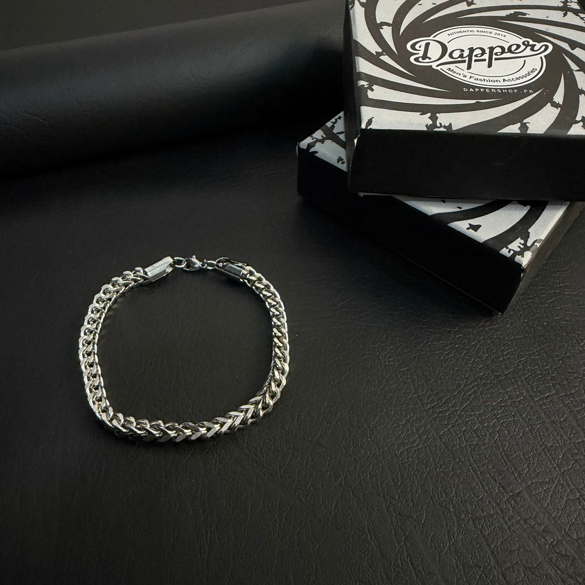316-Stainless Steel Franco Chain Bracelet – Silver