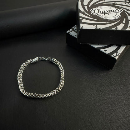 316-Stainless Steel Franco Chain Bracelet – Silver