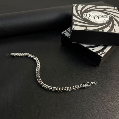 316-Stainless Steel Franco Chain Bracelet – Silver