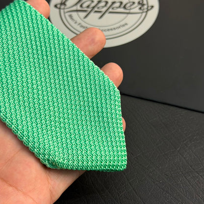 Premium Mint Green Pointed Knitted Tie For Men