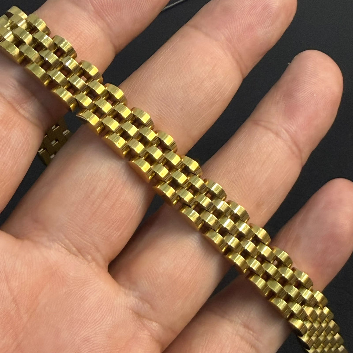 Presidential Link Bracelet – 316L Stainless Steel, 10mm | Golden
