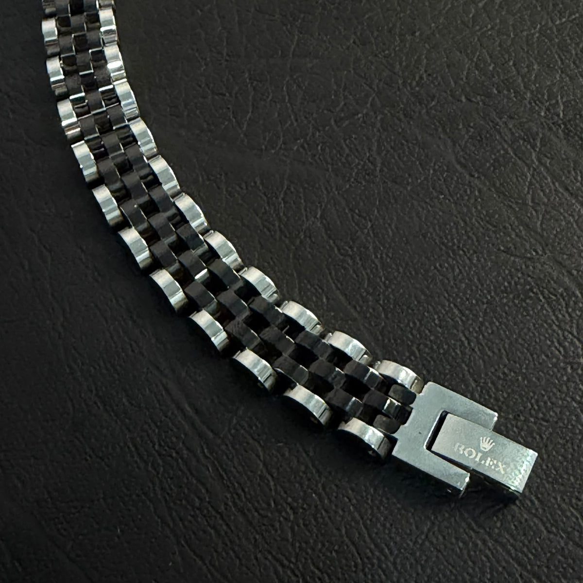 Presidential Link Bracelet – 316L Stainless Steel, 10mm | Black & Silver