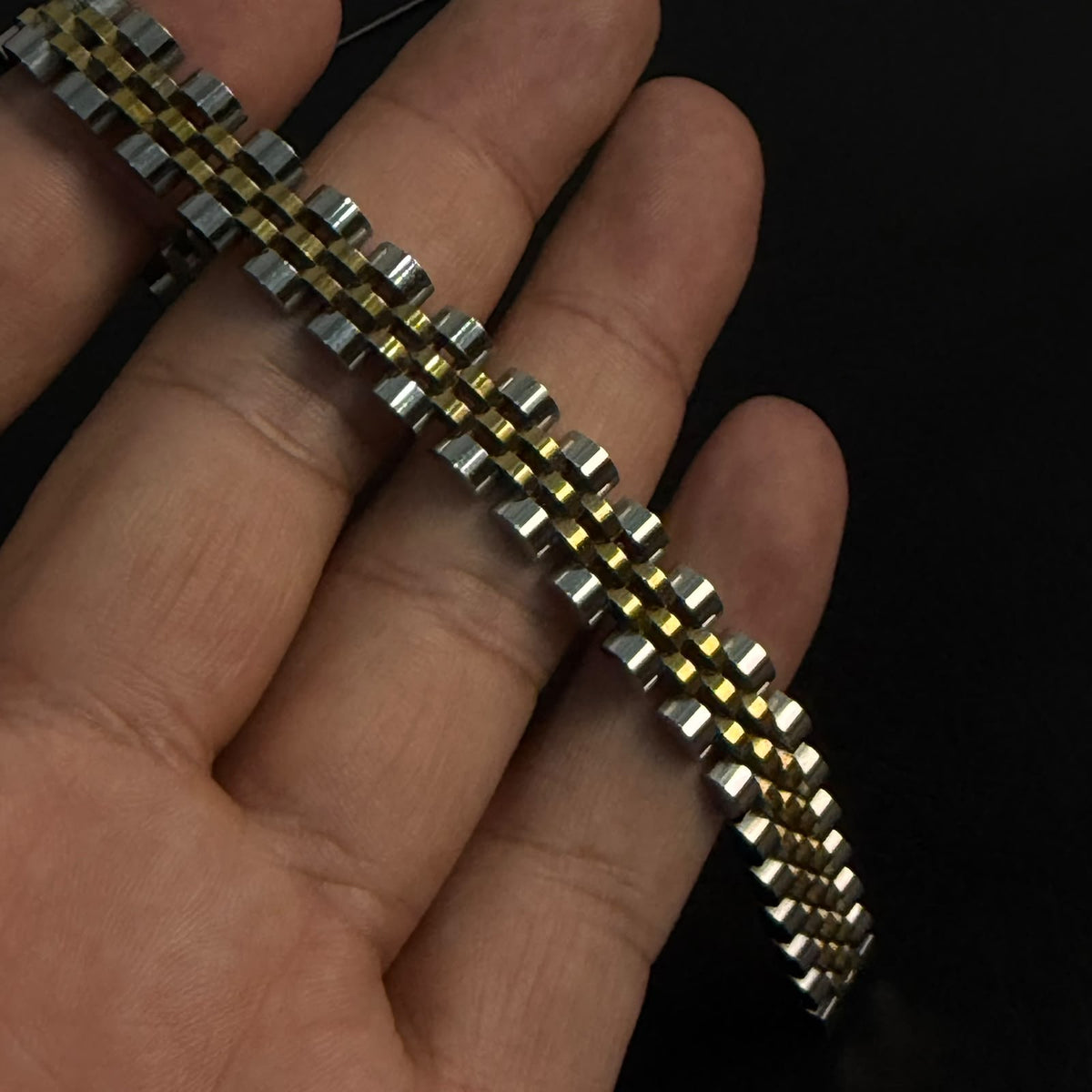 Presidential Link Bracelet – 316L Stainless Steel, 10mm | Golden & Silver