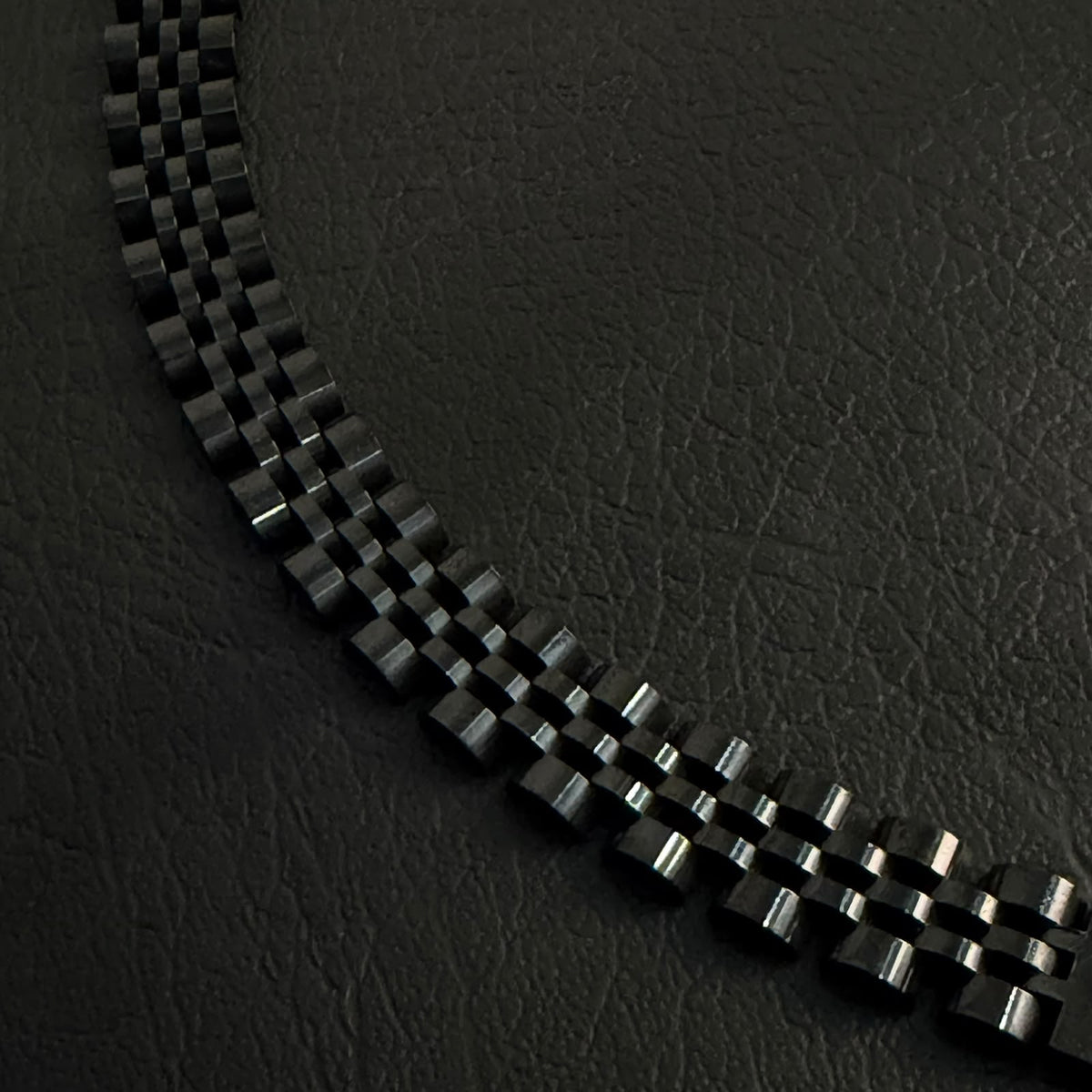 Presidential Link Bracelet – 316L Stainless Steel, 10mm | Black