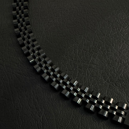 Presidential Link Bracelet – 316L Stainless Steel, 10mm | Black