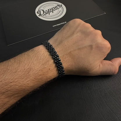 Presidential Link Bracelet – 316L Stainless Steel, 10mm | Black
