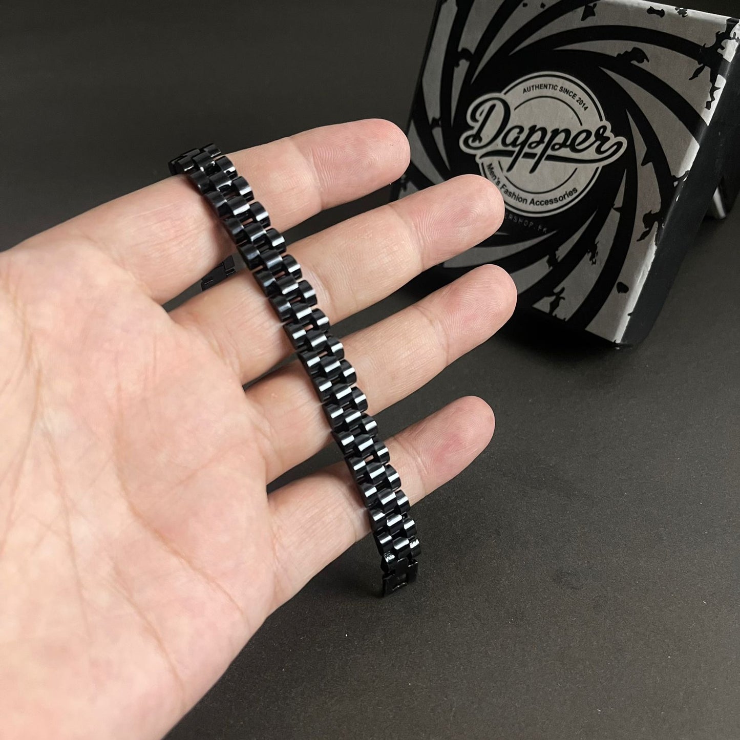 Black Sleek Jubilee Bracelet for Men