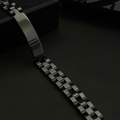 Black Stainless Steel Jubilee Bracelet for Men