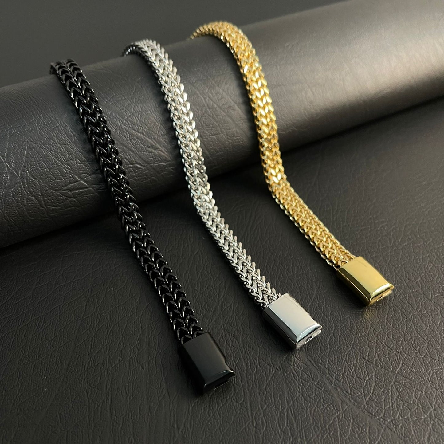 8mm Foxtail Chain Bracelet for Men