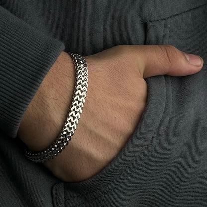 8mm Foxtail Chain Bracelet for Men