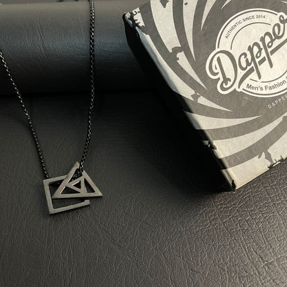 Geometric Black Pendant For Men