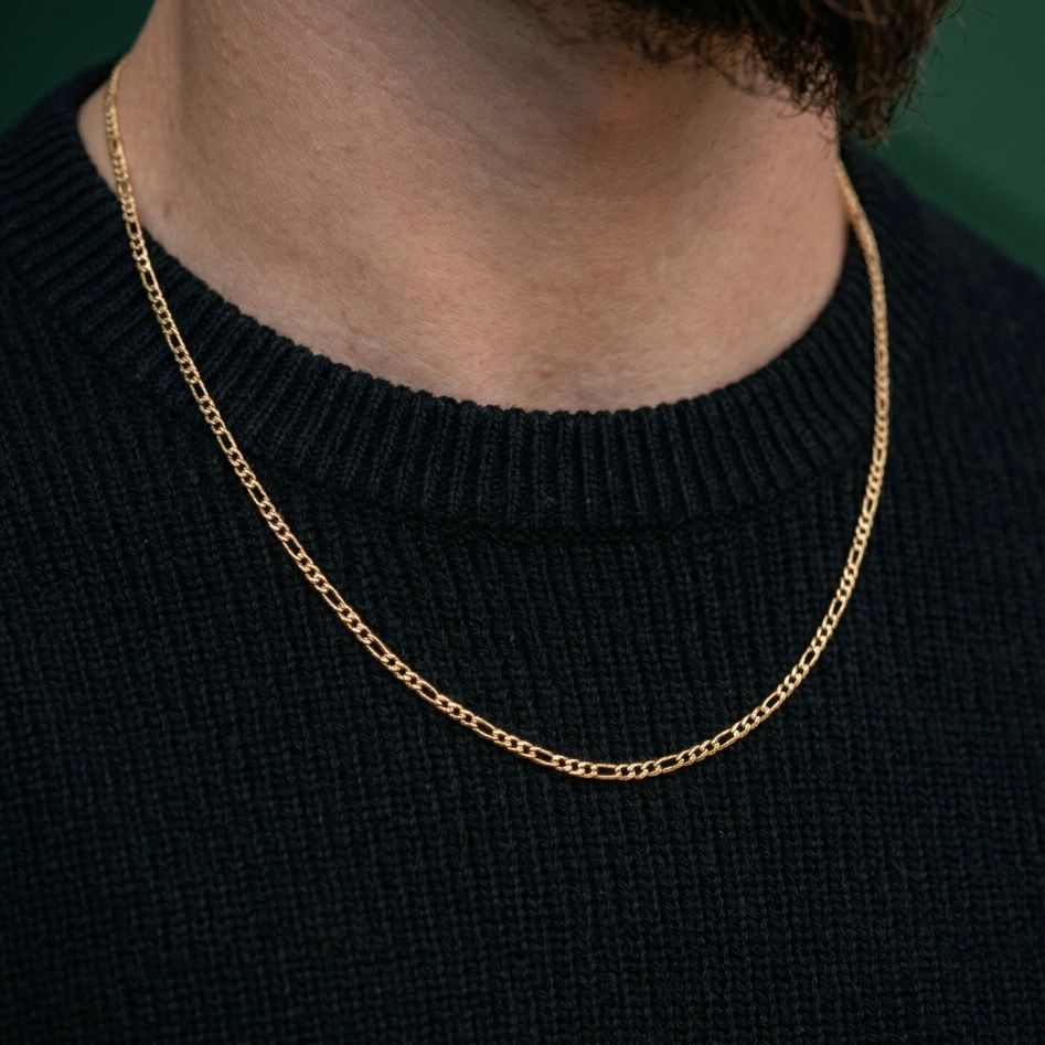 3mm Golden Figaro Neck Chain For Men