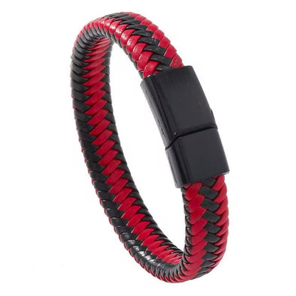 Smooth Wrap Red Leather Bracelet