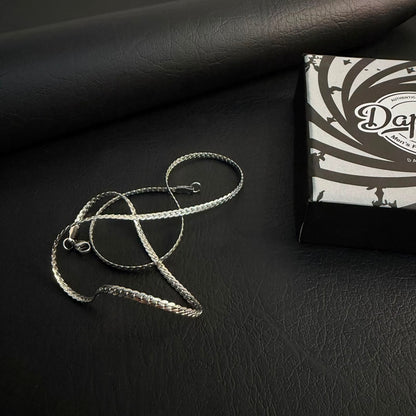 3mm Silver Miami Link Neck Chain For Men
