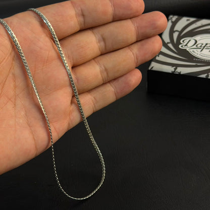 3mm Silver Miami Link Neck Chain For Men
