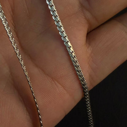 3mm Silver Miami Link Neck Chain For Men