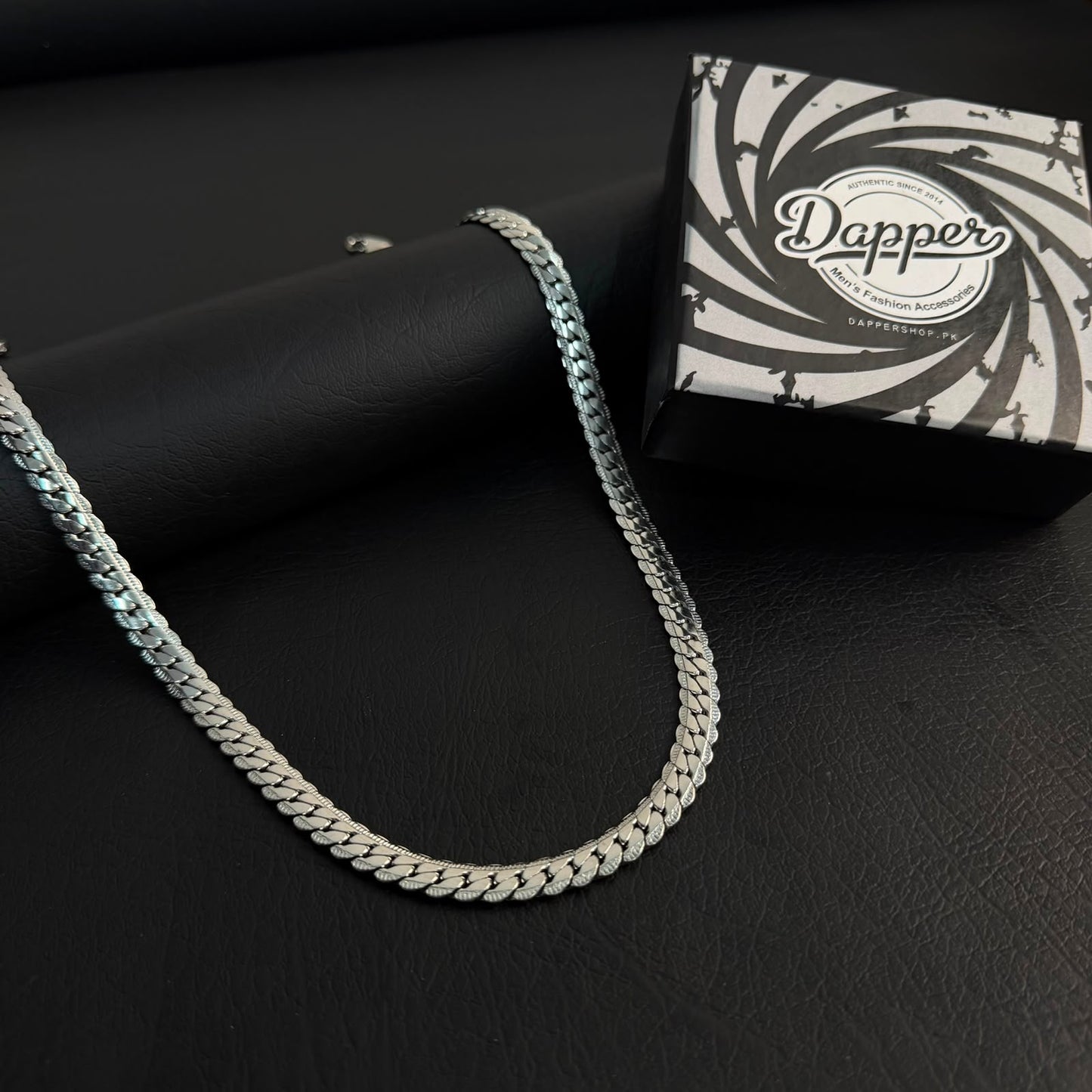 8mm Silver Miami Link Neck Chain For Men