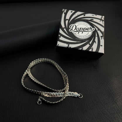 8mm Silver Miami Link Neck Chain For Men