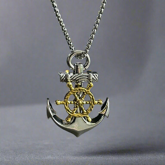 anchor pendant necklace for men online in Pakistan