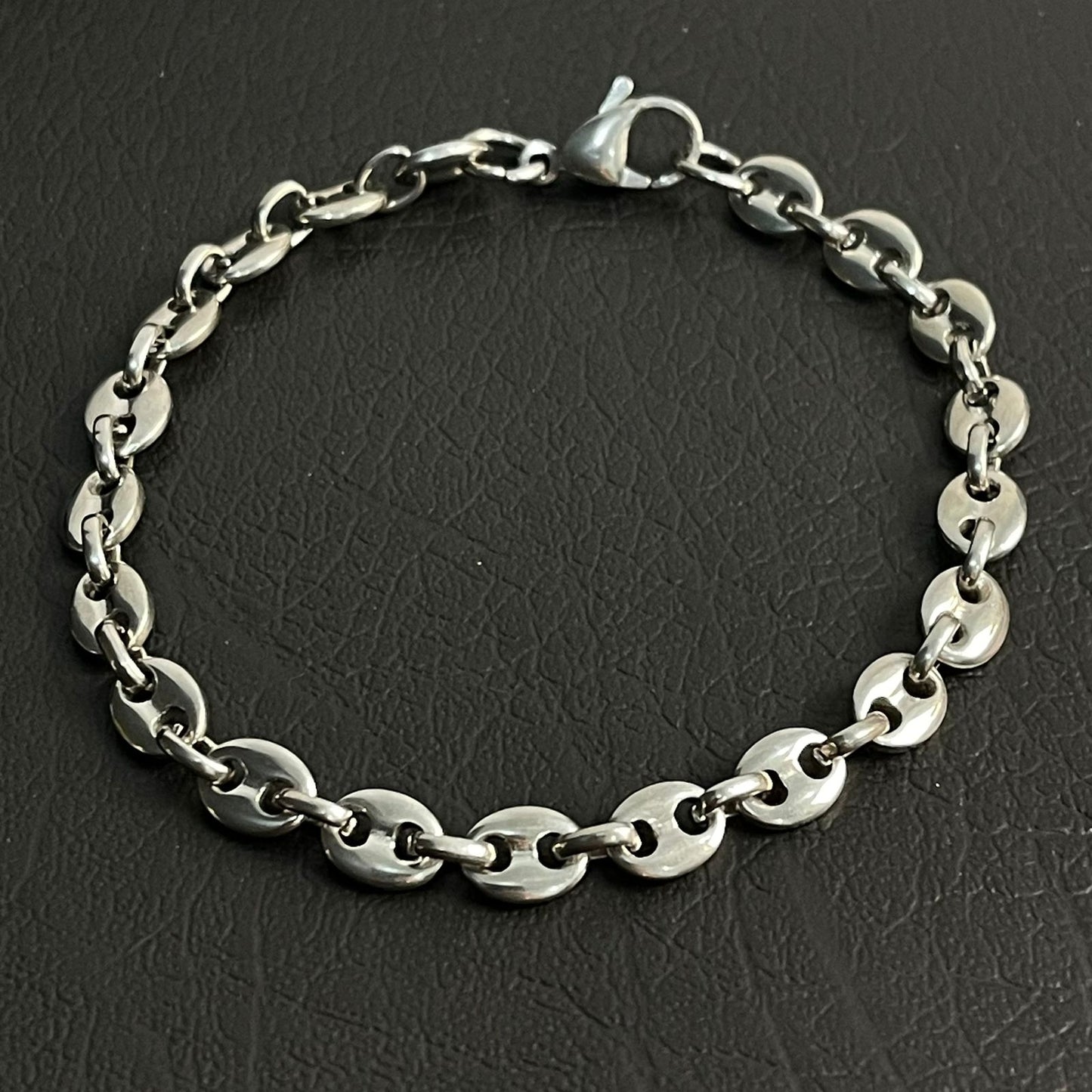 antique silver cofee beans link chain bracelet for men online in Pakistan