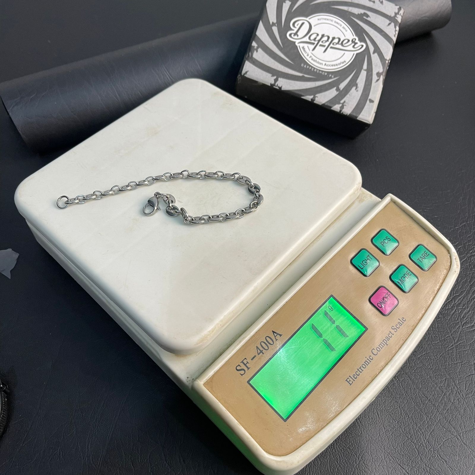 antique silver cofee beans link chain bracelet for men online in Pakistan