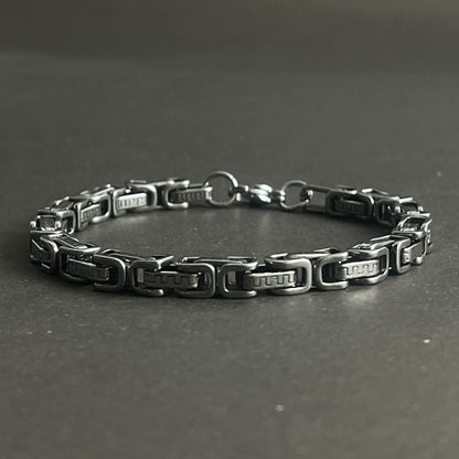antique silver stainless steel chain bracelet for men online in Pakistan