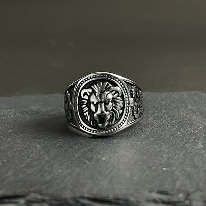 antique silver turkish lion ring for men online in pakistan