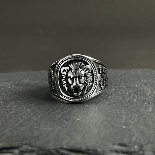 antique silver turkish lion ring for men online in pakistan