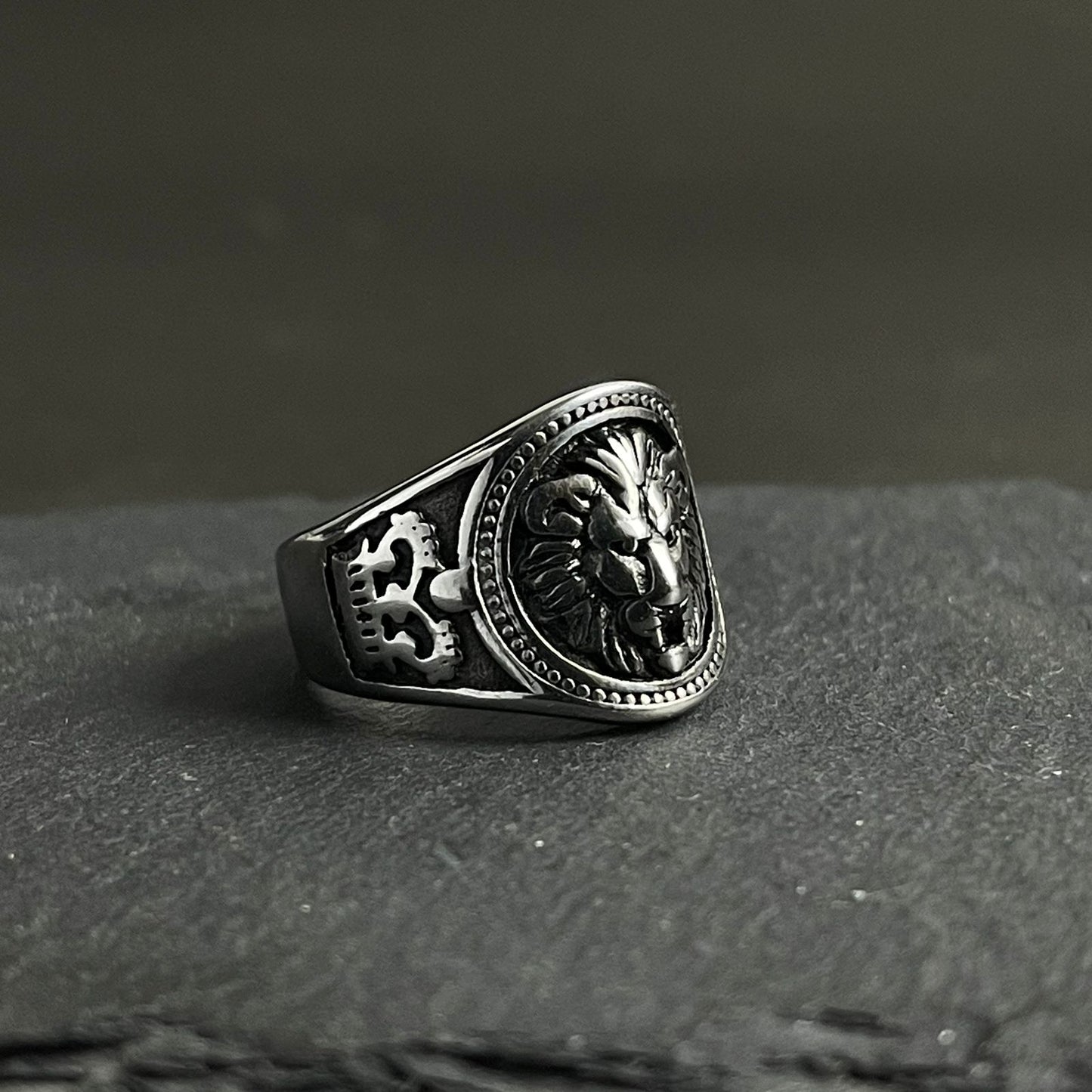 antique silver turkish lion ring for men online in pakistan