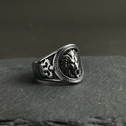 antique silver turkish lion ring for men online in pakistan
