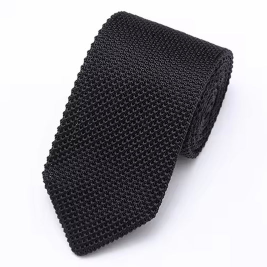 black formal knitted tie for men online in Pakistan