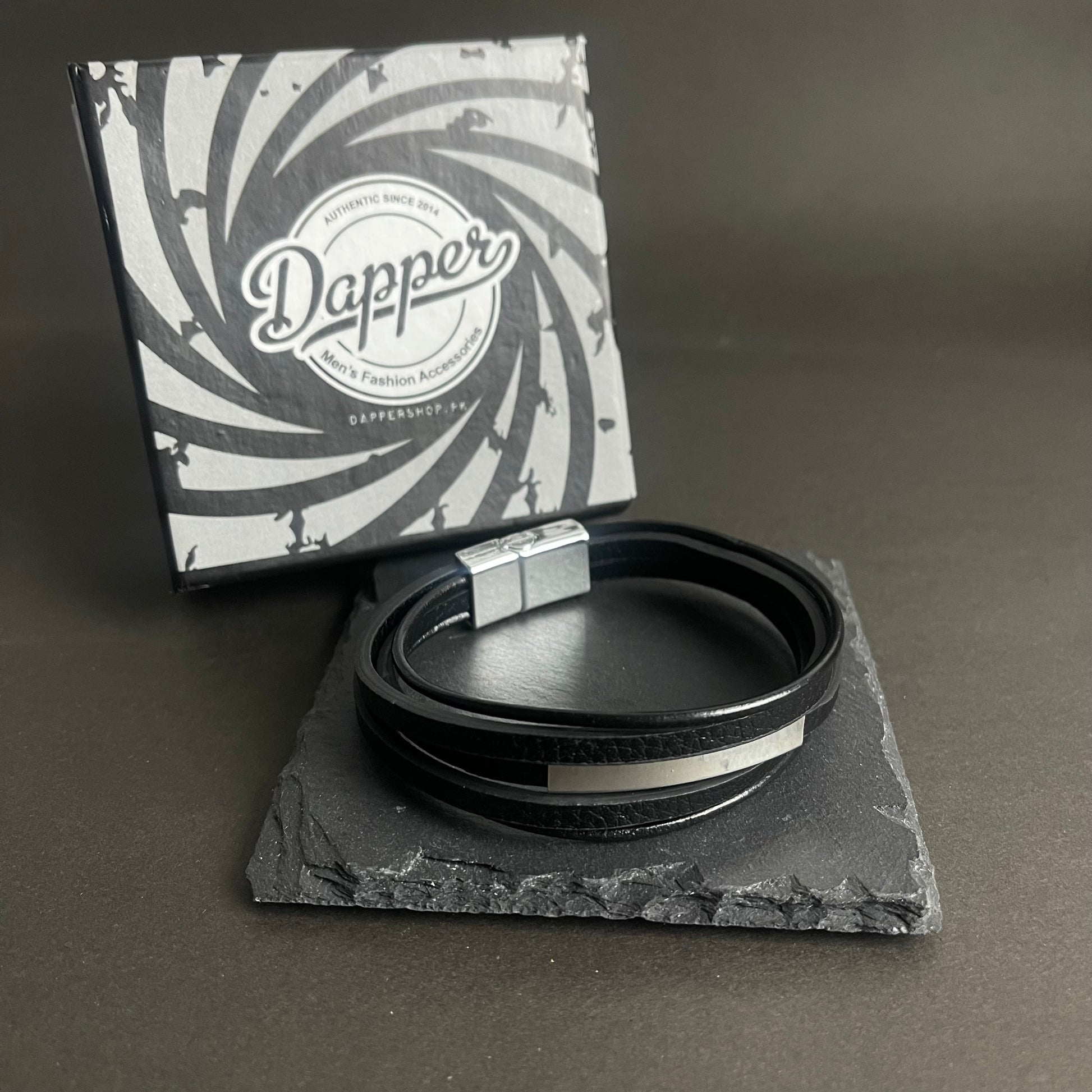black leather bracelet for men Online In Pakistan