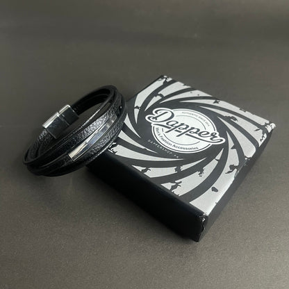 black genuine leather bracelet for men Online In Pakistan