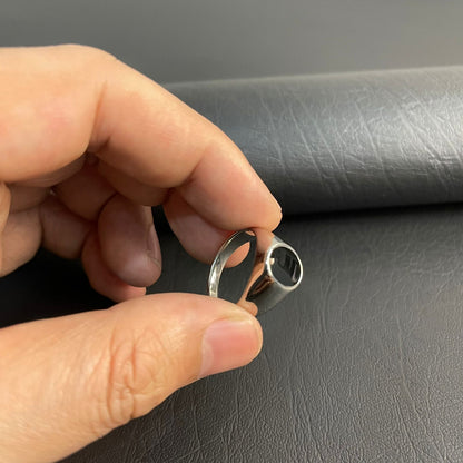 black onyx silver Turkish ring for men online in Pakistan