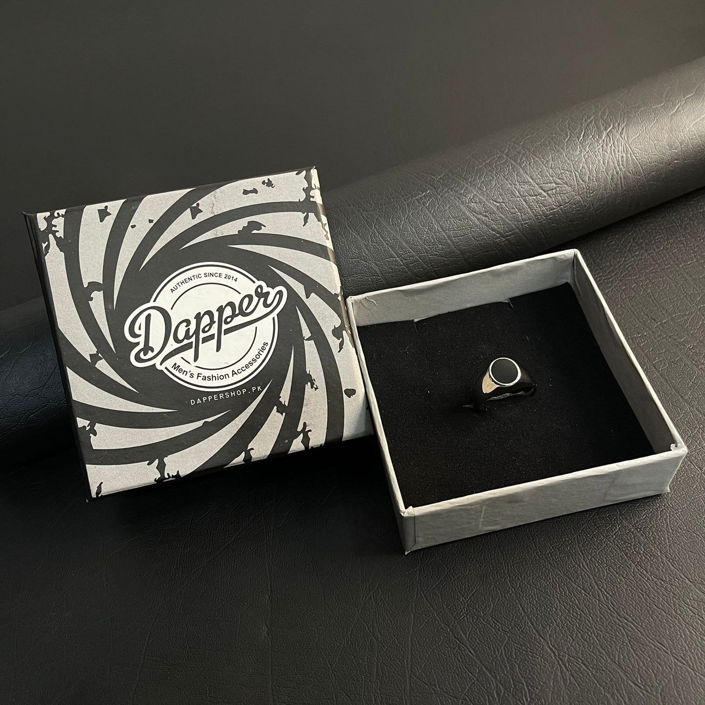 black onyx silver Turkish ring for men online in Pakistan